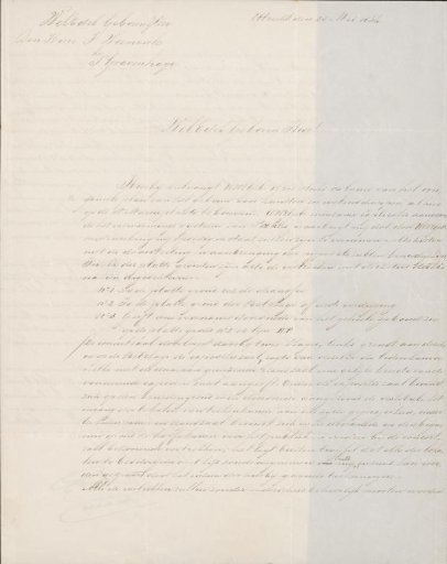Letter to Jean Baptiste Weenink