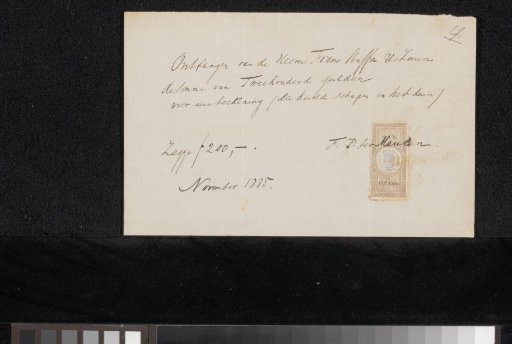 Receipt for Frans Buffa en Zonen