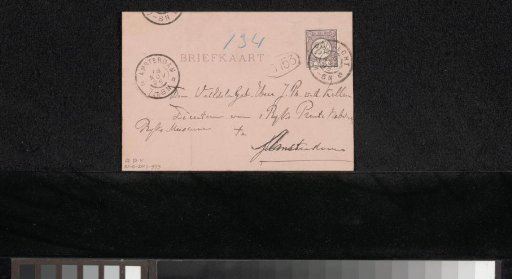 Postcard to Johan Philip van der Kellen