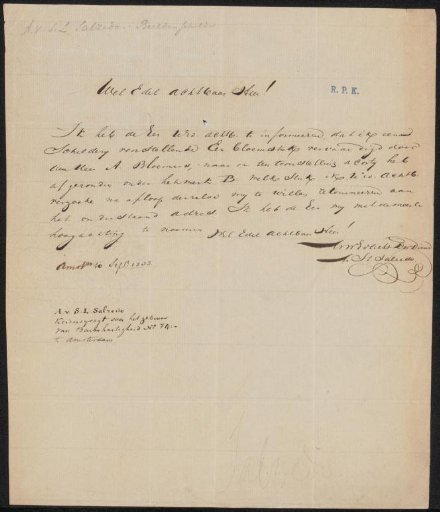 Letter to an anonymous recipient