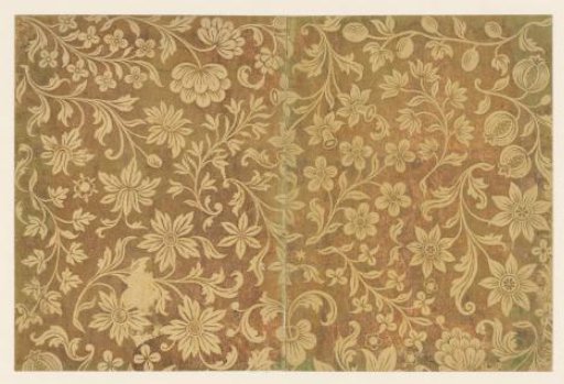 Sheet with a pattern of flowers and fruits