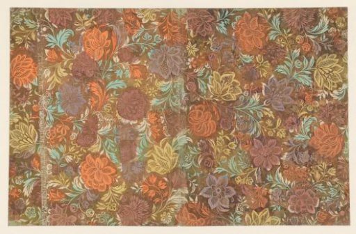 Sheet with floral vines
