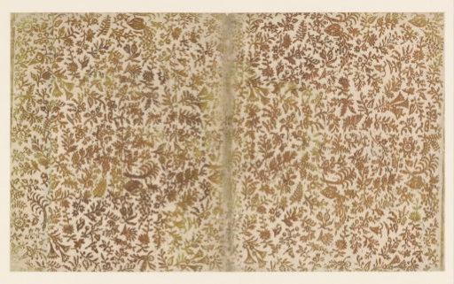 Sheet with a scattered pattern of leafy twigs and flowers