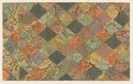 Sheet with a scattered pattern of flowers and grape clusters