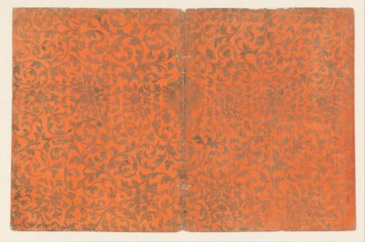 Sheet with a double-headed eagle and a scattered pattern of leafy vines