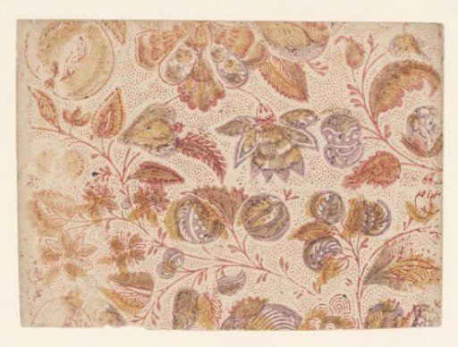 Sheet with a scattered pattern of flowers and fruit