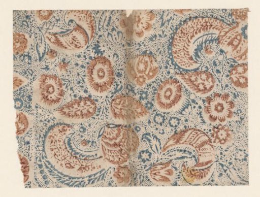 Sheet with a scattered pattern of flowers and paisley motifs