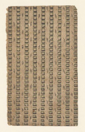 Sheet with striped pattern of blocks