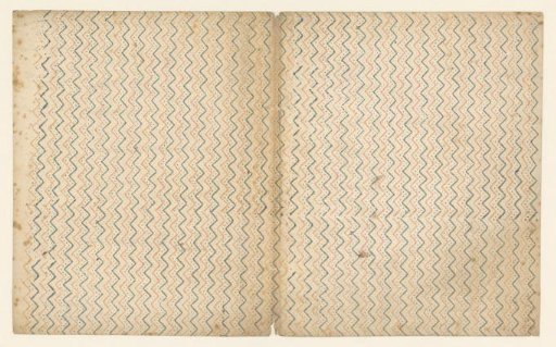 Sheet with pattern of zigzagging lines