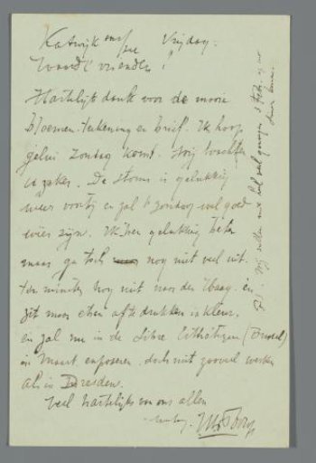 Postcard to Jeannette Bouman-Stuyling de Lange