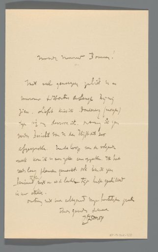 Letter to Jeannette Bouman-Stuyling de Lange