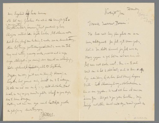 Letter to Jeannette Bouman-Stuyling de Lange