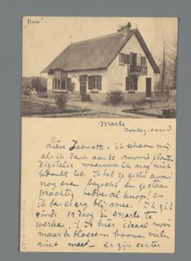 Picture postcard to Jeannette Bouman-Stuyling de Lange