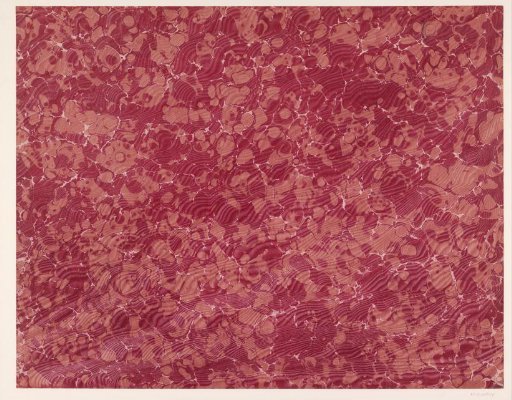 Moiré marble in red and pink