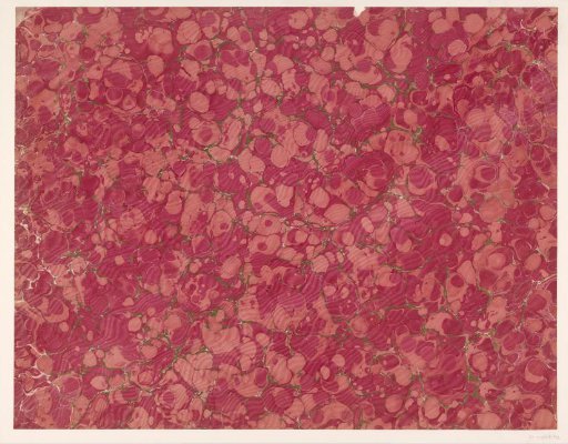 Moiré marble in red, pink and gold