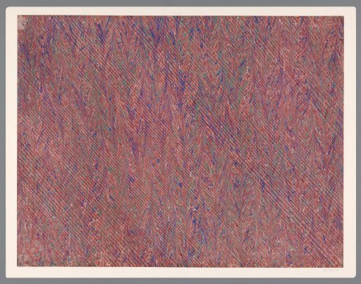 Straight-shadow marble of feather marble in red, blue and green