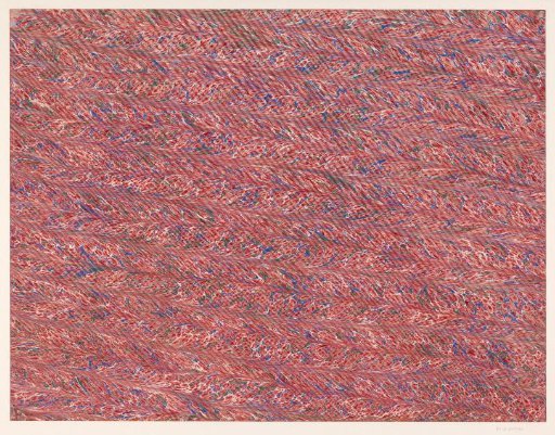 Straight-shadow marble of feather marble in red, blue and green