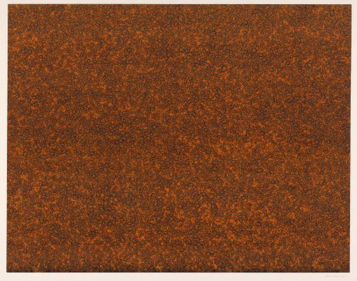 Gustav marble in brown on orange