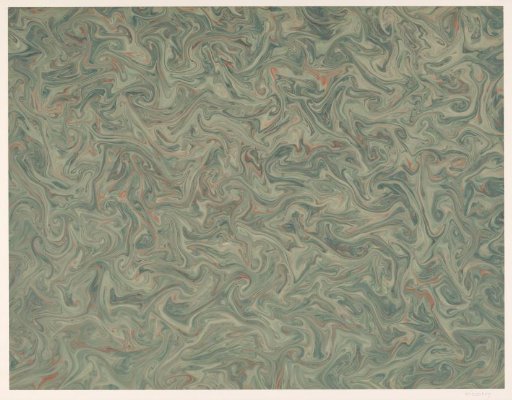 Fancy marble in two shades of green and orange