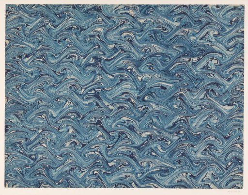 Fantasy marbling in various shades of blue