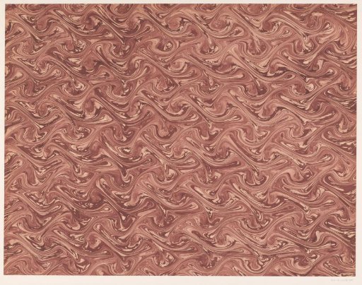 Fantasy marbling in various shades of red-brown