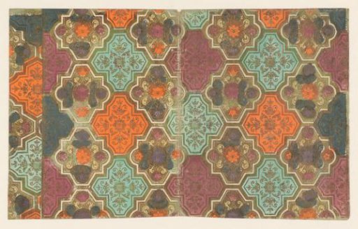 Sheet with an Alternating Tile Pattern of Ornaments with Floral Motifs