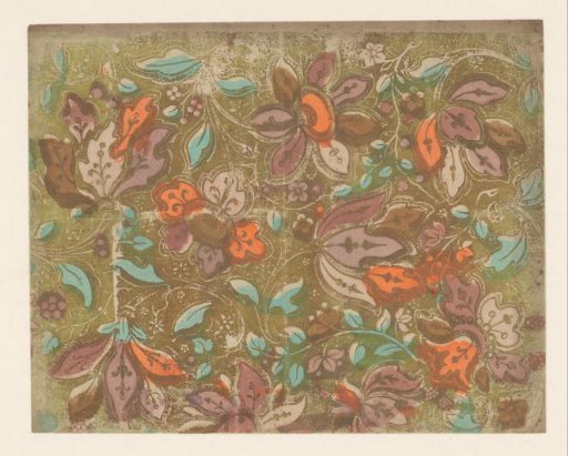 Sheet with a pattern of large flowers