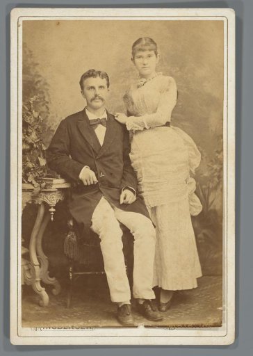 Studio portrait of Jan Cornelis Bouman and Jeannette de Lange