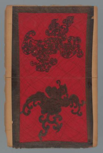 Pattern with Two Abstract Scroll Ornaments