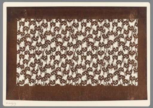 Template with flowers and sticks