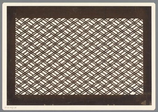 Template with a diamond pattern