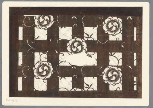 Template with peonies