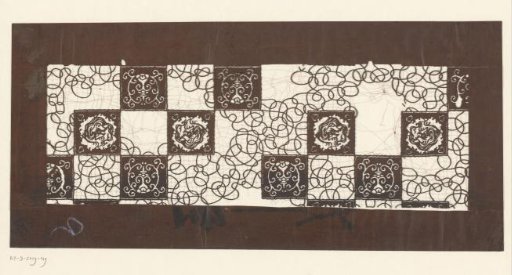 Template with squares and dragons
