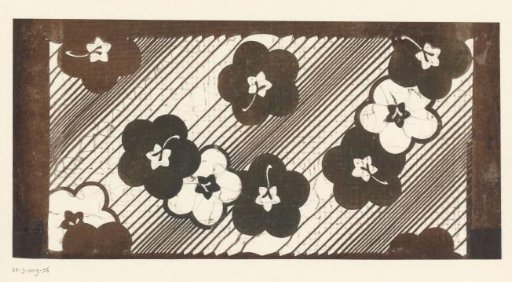 Template with Japanese apricot