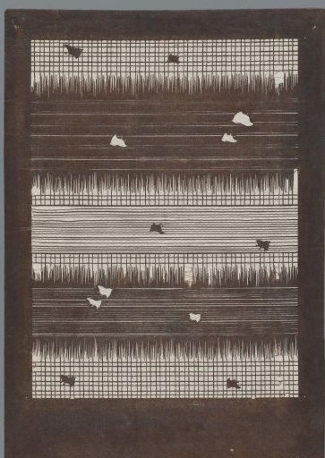 Pattern with falling leaves and lines