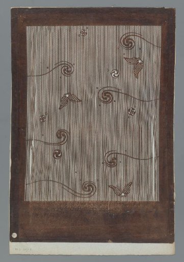 Pattern with butterflies and spirals