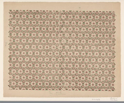 Sheet with a pattern of flowers and hearts
