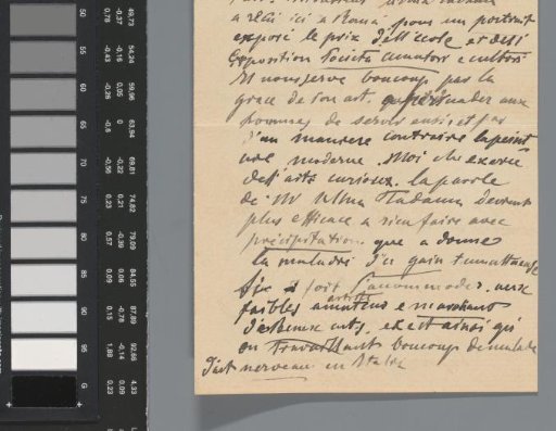 Letter to Hendrik Willem Mesdag in The Hague