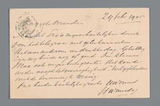 Postcard of Max Behrend and Johanna Behrend-Croiset van der Kop in London