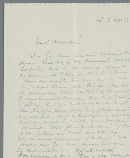 Letter to Jan Ponstijn and Henriëtte Johanna Petronella van Hilten