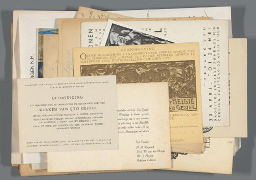 Exhibition documentation and articles concerning Leo Gestel