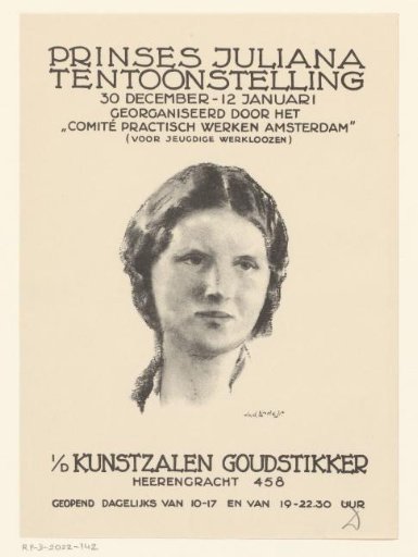 Princess Juliana Exhibition at the Kunstzalen Goudstikker