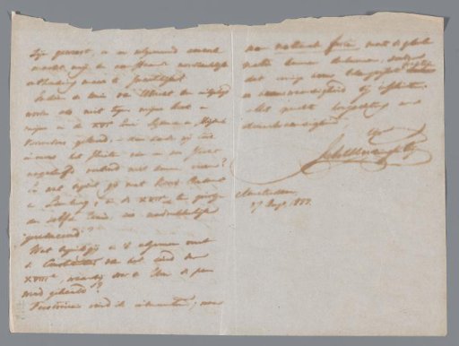 Letter to Martinus Cohen Stuart