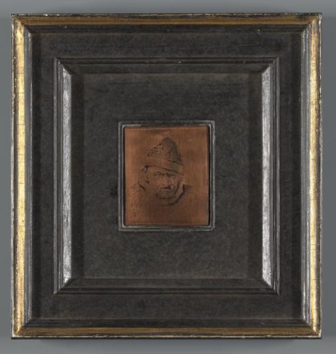 Bust of an old peasant with a pointed cap