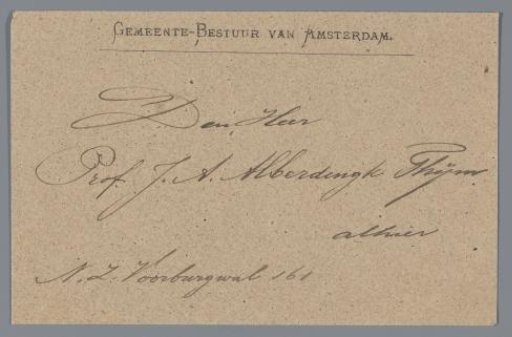 Envelope addressed to Jozef Alberdingk Thijm