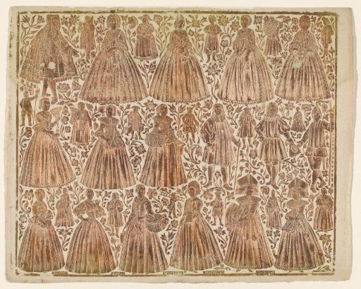 Numerous figures in Augsburg dress
