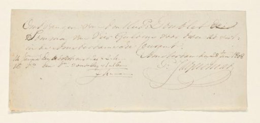Receipt for Doublet, Amsterdam, 1808