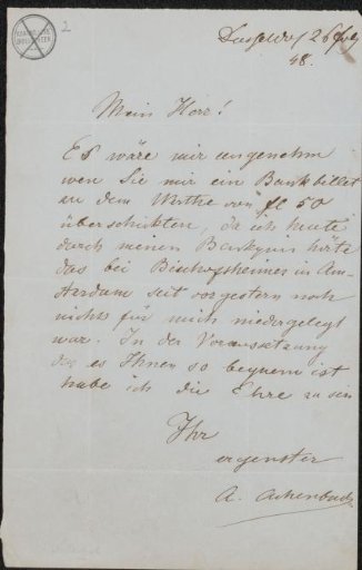 Letter to C.J. de Lang