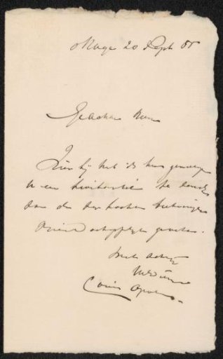 Letter from Frans Buffa and Sons