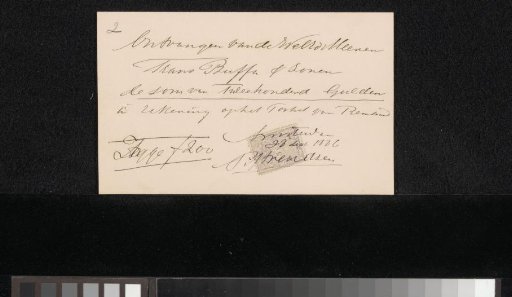 Receipt to Petrus Johannes Arendzen